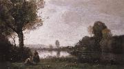 camille corot Seine Landscape near Chatou oil painting picture wholesale